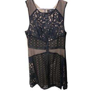 Mossimo black lace overlay dress A line size XL